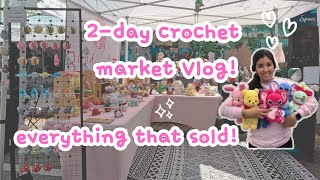 2 Day Crochet Market Vlog 🧶🛍️ What sold!?