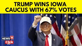 Iowa Caucuses 2024 | Former U.S. President Donald Trump Wins Iowa Republican Caucus | N18V