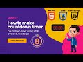 Build a Custom Countdown Timer using HTML, CSS & JavaScript | JavaScript Project for Beginners ⏳🔥
