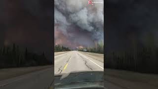 Canadian fires blocking road in Northwest Territories