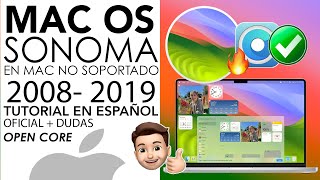 ►INSTALAR MacOS SONOMA🔥(OFICIAL) En MAC NO SOPORTADO 2008 - 2019 • OpenCore Legacy + DUDAS (FACIL)