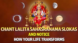 Chant Lalita Sahasranama Slokas and notice how your life transforms | By Guru Karunamaya