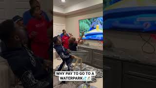 Dad Takes Kids To Indoor WaterPark... 🎢💦 #shorts