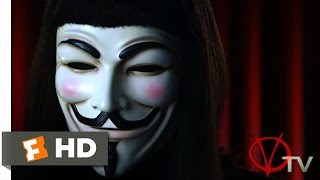 V for Vendetta (2005) - V on TV Scene (2/8) | Movieclips