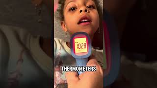 🥵Fevers in kids can be hard to take. Here is a doctor mom hack! #fever #thermometer #momhack