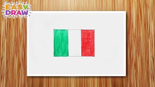 How to Draw the Italian Flag Simple & Quick | Pencil Sketch Art
