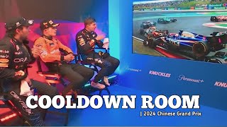 Cooldown Room with Max Verstappen , Lando Norris and Checo Perez | 2024 Chinese Grand Prix
