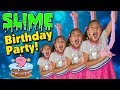 SLIME BIRTHDAY PARTY!!! Spicy Food Challenge! WASABI POPCORN?! Jillian's 9!