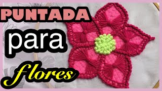 Featured image of post Puntadas Para Bordar Flores Paso A Paso Hilo metalizado rosado hilos de madeja amarillo y fucsia tela lino flex y una aguja 3 5cm
