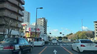 [4K] Driving in Osaka, Japan. Clear and sunny winter drive.