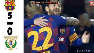Barcelona vs Leganes FHD | 5-0 All goals & Highlights -Messi Scores-