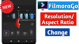 how to change filmora go video frame resolution size | filmorago video editing aspect ratio change