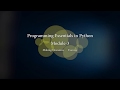 PCAP - Programming Essentials in Python: Module 3 (student Grade)