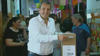 Argentina's candidate Sergio Massa votes in presidential election | AFP