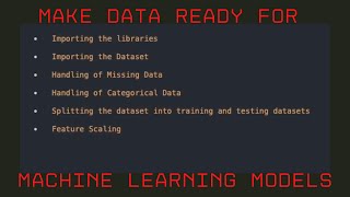 Learn Data Science: Data Preprocessing in Python for Machine Learning