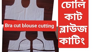 Bra cut blouse cutting ✂️ ll ব্রা কাট ব্লাউজ কাটিং।। Choli cut blouse cutting ✂️।।