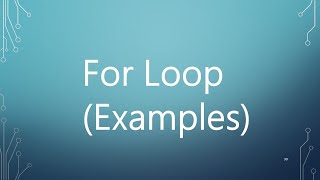 19- For Loop (Examples) in Python (Arabic)