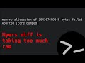 Myers diff algorithm takes too much ram
