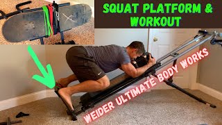 Weider Ultimate Body Works (Total Gym) Squat Platform Extension & Workout