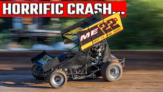 A Horrific Sprint Car Crash At Cottage Grove While Leading....