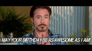May your birthday be as awesome as I am! Ft. Robert Downey Jr. | 6 | GIF #Shorts