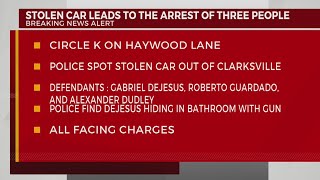 3 arrested in stolen car in South Nashville