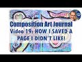 How I Saved a Page I Didn't Like!  Composition Art Journal Part 19