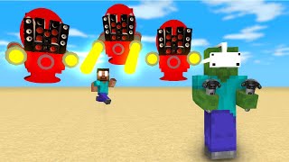 Monster School : TITAN CAMERAMAN VS VR SPEAKER SKIBIDI TOILET & SKIBIDI BOSS - Minecraft Animation