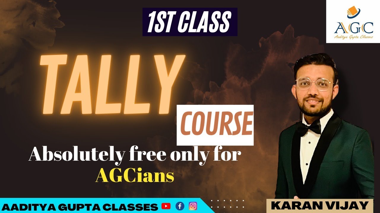 Free Tally Course 1st Class Youtube