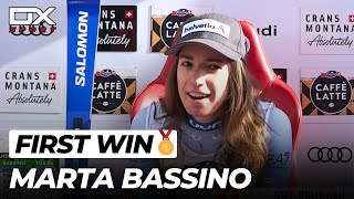 Alpine Ski FIRST WIN for Marta Bassino at Crans Montana | Downhill | 2024 🇮🇹