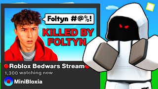 I Stream Sniped Minibloxia And He Got MAD.. (Roblox Bedwars)