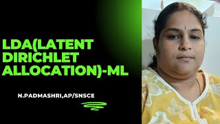LECTURE SERIES-LDA(Latent Dirichlet Allocation)IN ML|N.PADMASHRI|SNS INSTITUTIONS