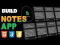 Notes App with Object-Oriented JavaScript | How to Build Notes App with HTML, CSS, and JavaScript