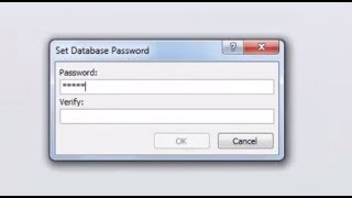 Encrypt a database by using a database password - MS Access database