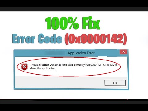 The Application Was Unable To Start Correctly (0xc0000142) In Windows 10/8/7