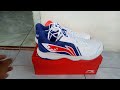 Sepatu Badminton Original LI-NING LEI TING LITE WHITE BLUE