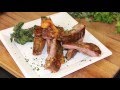 How to make Grilled Pork Ribs with Peach Barbecue Sauce