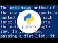 Continuously write data from a list into a CSV file