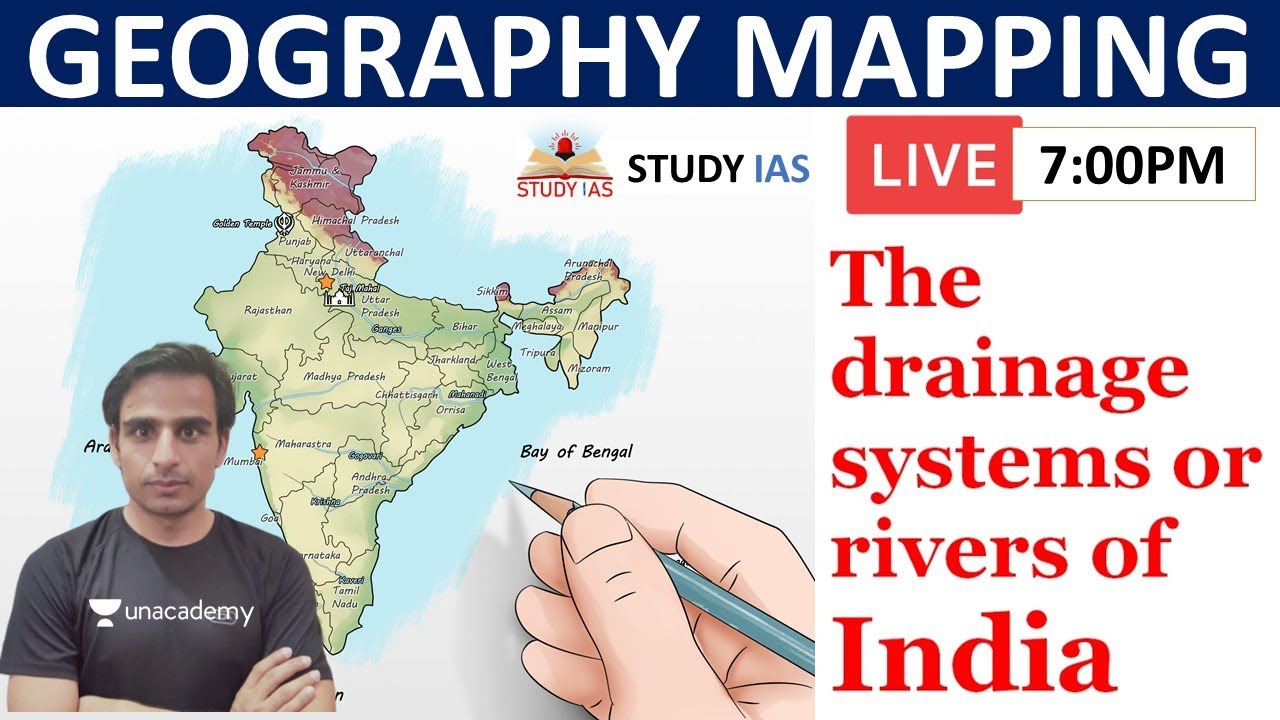 INDIA DRAINAGE SYSTEM - RIVERS | Mapping For UPSC | Geography Through ...