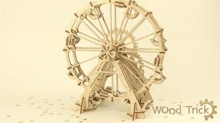 Wood trick  Review of model 'Observation wheel' 3D puzzle Wooden Model KIT