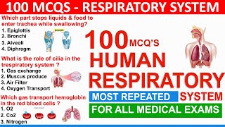 100 respiratory system mcqs with answers | respiratory system mcq | quiz respiratory system mcq