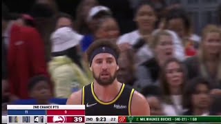 Klay Thompson HITS his four 3's! u don't wanna see Klay become HOT! 16 Pts.