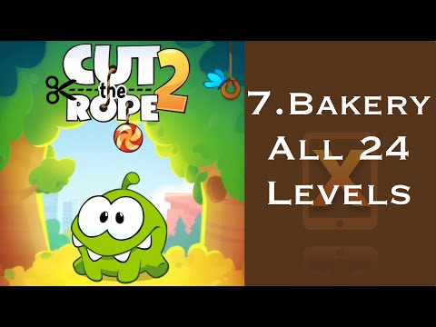 Cut the Rope 2 Walkthrough - All 24 Bakery 3 Stars + Medal Cut the Rope 2 Walkthrough - All 24 Bakery 3 Stars + Medal