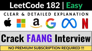Leetcode 182 - Duplicate Emails - Python Solution | FAANG Interviews - Everyday Data Science