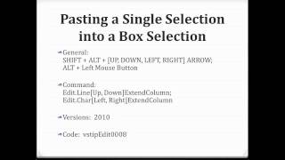 Pasting a Single Selection Into a Box Selection