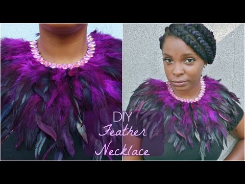 DIY Feather Collar Necklace DIY Feather Collar Necklace