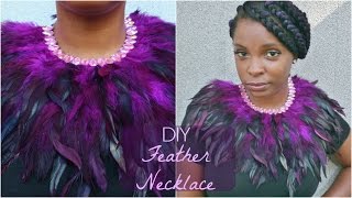 DIY Feather Collar Necklace