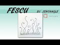 如何畫官方圖樣How to draw the Zentangle® Pattern FESCU牛毛草