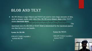 Complex SQl Data types
