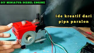 DIY HOW TO MAKE A MINIATURE DIESEL ENGINE KUBOTA